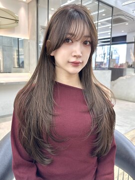 ロンドシエル 横浜(Lond ciel) オリーブグレー/レイヤーカット/黒髪/マロンベージュ/横浜