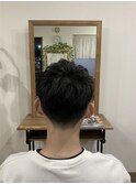 ノーパート、ツーブロック　ショート。