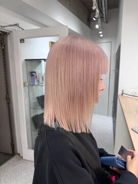 ペレ 原宿(PELE) ダークパープルナチュラルショート夏のヘアアレンジ原宿