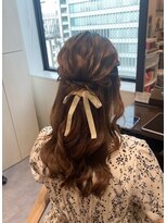 メカマハロジャミング(Me Ka Mahalo Jammming)&nbsp;ハーフアップ　/六本木ヘアセット/結婚式参列ヘア/お呼ばれヘア
