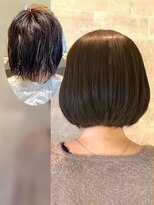 ダブルオーバイオーバーレイ 武蔵新城(w/o by Overlay)&nbsp;自然に仕上がる縮毛矯正【施術例】〔武蔵新城〕〔縮毛矯正〕