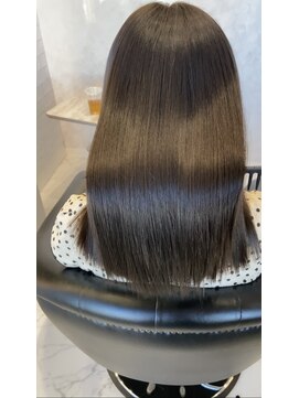 アンドシャルム 心斎橋(&CHALME) 艶髪オリーブグレージュ×クロスリンク