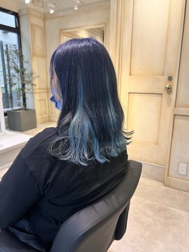 アソビセカンド 原宿(ASOBI 2nd) インナーカラー ミズイロ 波巻き