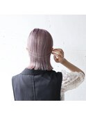 【ピンクラベンダー】×【外ハネ】【岡本】