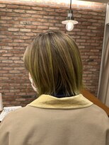 ラウラコア(RauRa+KOA) 黄緑ハイライトと裾カラー