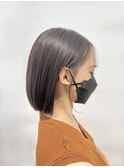 【グレージュ】切りっぱなしボブ