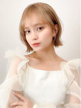 レア 表参道(L'ea) ミディアムヘア暗めカラーグランマッシュデザインカラー