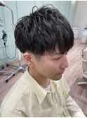 【かほ】癖毛×刈り上げマッシュ
