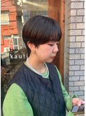 黒髪マッシュショート
