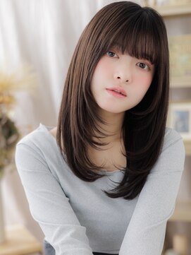 カバーヘア ブリス 川口(COVER HAIR bliss) 艶感ストレートロングレイヤーくすみカラーa川口20代30代40代