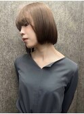 夏カラー！ショートボブ×イエローベージュ