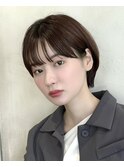 ｛岩田莉奈｝地毛風縮毛矯正美髪髪質改善ショートボブ　新宿