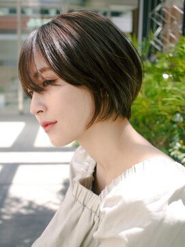 レ セゾン(Les Saisons) くびれハンサムショート暗めカラーツヤ髪