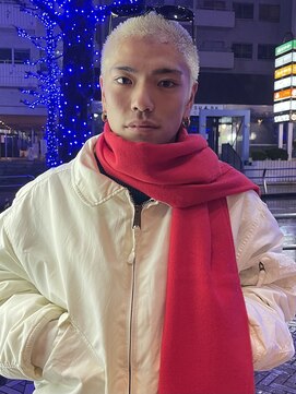 スー 渋谷(suu) メンズカットボウズブリーチブロンド金髪抜きっぱ