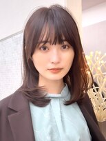 アンフィニー 銀座(ANFINI)&nbsp;内巻き/レイヤー/セミロングレイヤー/鎖骨下/前髪カット/小顔