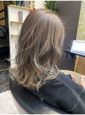 大人ガーリー/ダークアッシュ/似合わせカット/ミディアムレイヤ