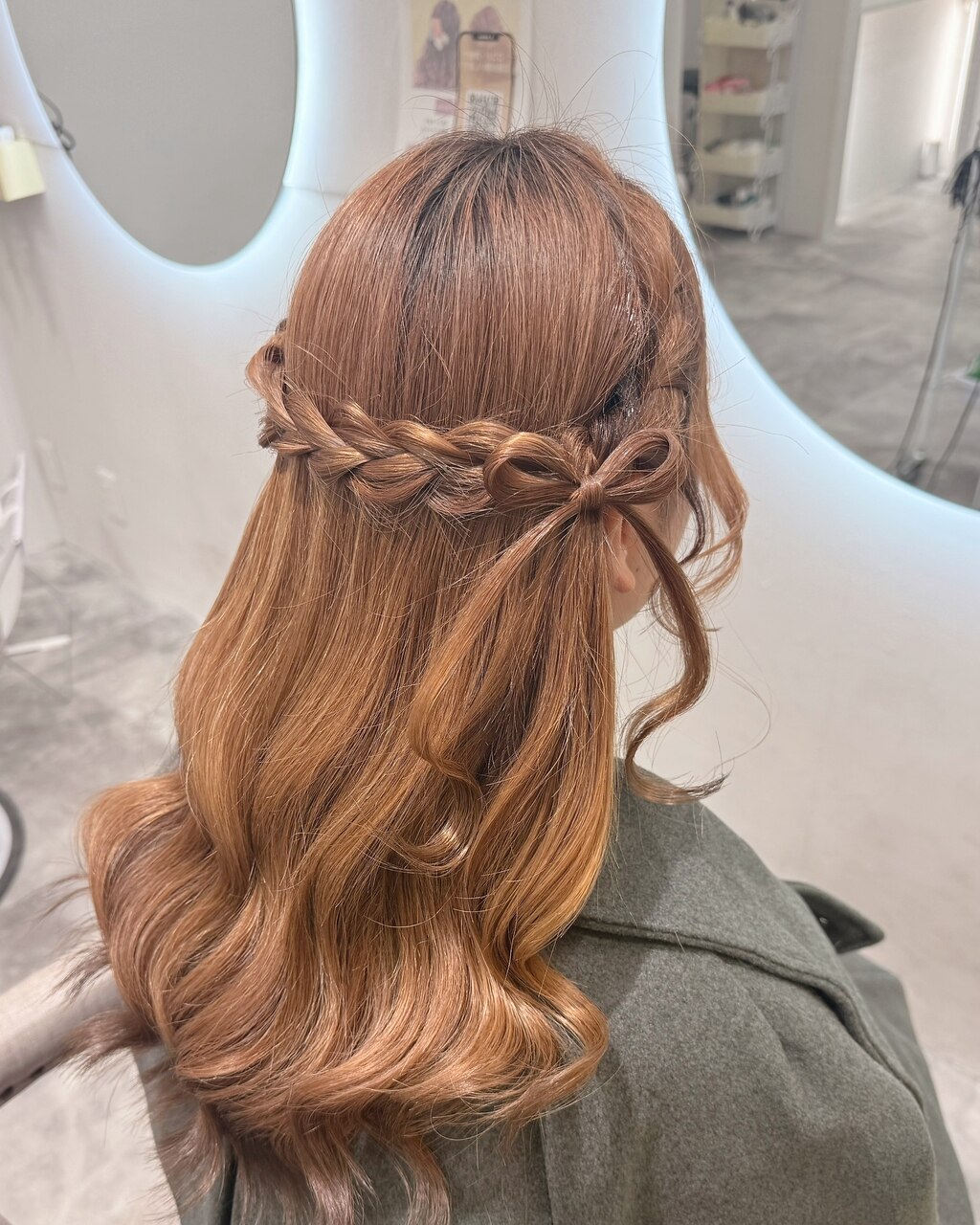 リボンハーフアップ／梅田ヘアセット：L272581728｜ヘアセットクラン
