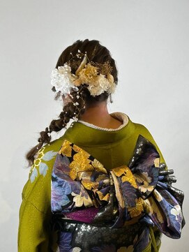 シェロヘア(cielo HAIR) 成人式 編みおろし