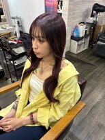 カルフール ロコ 草加西口店(Carrefour LOCO)&nbsp;ブリーチなしボルドーレッド　シールエクステ