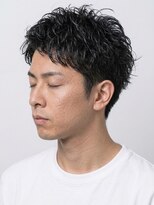 ジェットブラックキューサンロク(JET BLACK 936) 短髪パーマ【ピンパーマ】×眉デザイン
