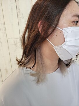 エスポワール 北習志野店(ESPOIR) インナーカラー☆ミルクティー×シルバー