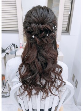 リサ 恵比寿(risa.) 華やかハーフアップ