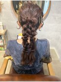 【ポニー編みおろし】天神/天神駅/ヘアセット/早朝