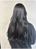 暗髪ネイビーカラー