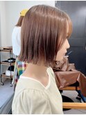 小顔タッセルボブ×美髪[ぱつっとボブ/縮毛矯正/横浜韓国]