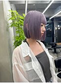 【GEEKS渋谷】パールラベンダー/ハイトーン/伸ばしかけボブ/小顔
