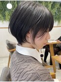 ★前下がりショートボブハンサムショートカットカラーパーマケア