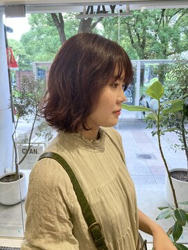 シアン 矢場町店(CYAN.) ふんわりボブパーマ×秋カラー
