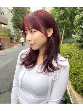 ノラ ヘアーサロン(NORA HAIR SALON) ナチュラル小顔前髪あり後れ毛サイドバング結べるボブくびれヘア