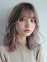 レヴ 草加店(LEV.)&nbsp;外ハネボブホワイトブロンドワイドバングイメチェン