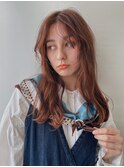 ふわっとお顔まわり × orange brown