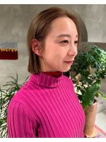 ハウ 心斎橋(how)&nbsp;20代30代40代前下がりストレートラベンダーナチュラルボブ