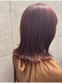 切りっぱなし外ハネボブワインレッド