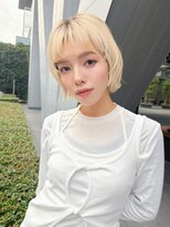 フリティ 大阪西梅田店(friity)&nbsp;オリーブミルクティーカラーベージュボブブリーチレイヤー心斎橋