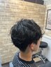 カット、スパイラルパーマ、シェービング