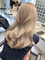 サンクマーケット 渋谷(cinq MARKET) 渋谷ブリーチカラーレイヤーカットミルクティーベージュ韓国ヘア