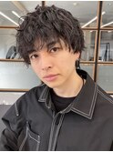 夏カラー◎黒髪ツイストパーマスパイラルパーマ爽やか