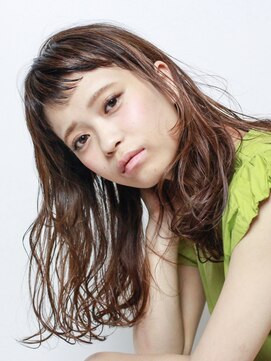 テトヘアー(teto hair) LONG［ランダムウェーブ・ショートバング・耳かけ］