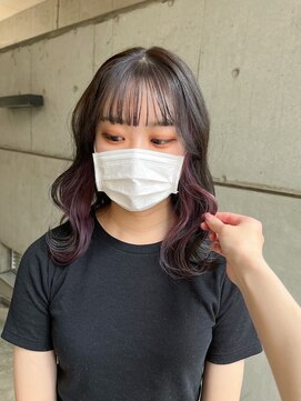 ヘアーデザイン アルエ(HAIR×design ARUE) ラベンダーのイヤリングカラー