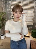 あごライン甘めナチュラルボブ