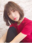 インナーグレージュ/マチルダボブ/前髪/ピンクベージュ/錦糸町