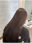 ブリーチなしWカラーで透明感あるベージュカラー