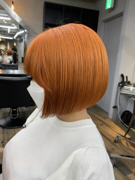 ヘアサロンエムフィス 池袋東口(HAIR SALON M Fe's) ブリーチ一回サニーオレンジ
