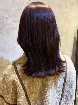 ダブルバイグリッター(W by GRITTERs) ボルドーカラー　ブリーチなしダブルカラー　ミディアムレイヤー