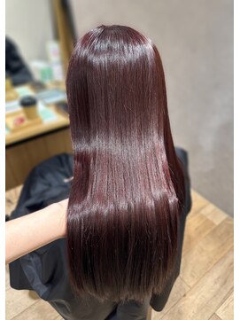 美容室 アクター 春カラー・ワンカラーでできるレッドブラウン