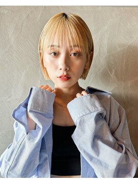 ガーデントウキョウ(GARDEN Tokyo) ボブ/切りっぱなしボブ/ハイトーンカラー/似合わせカット